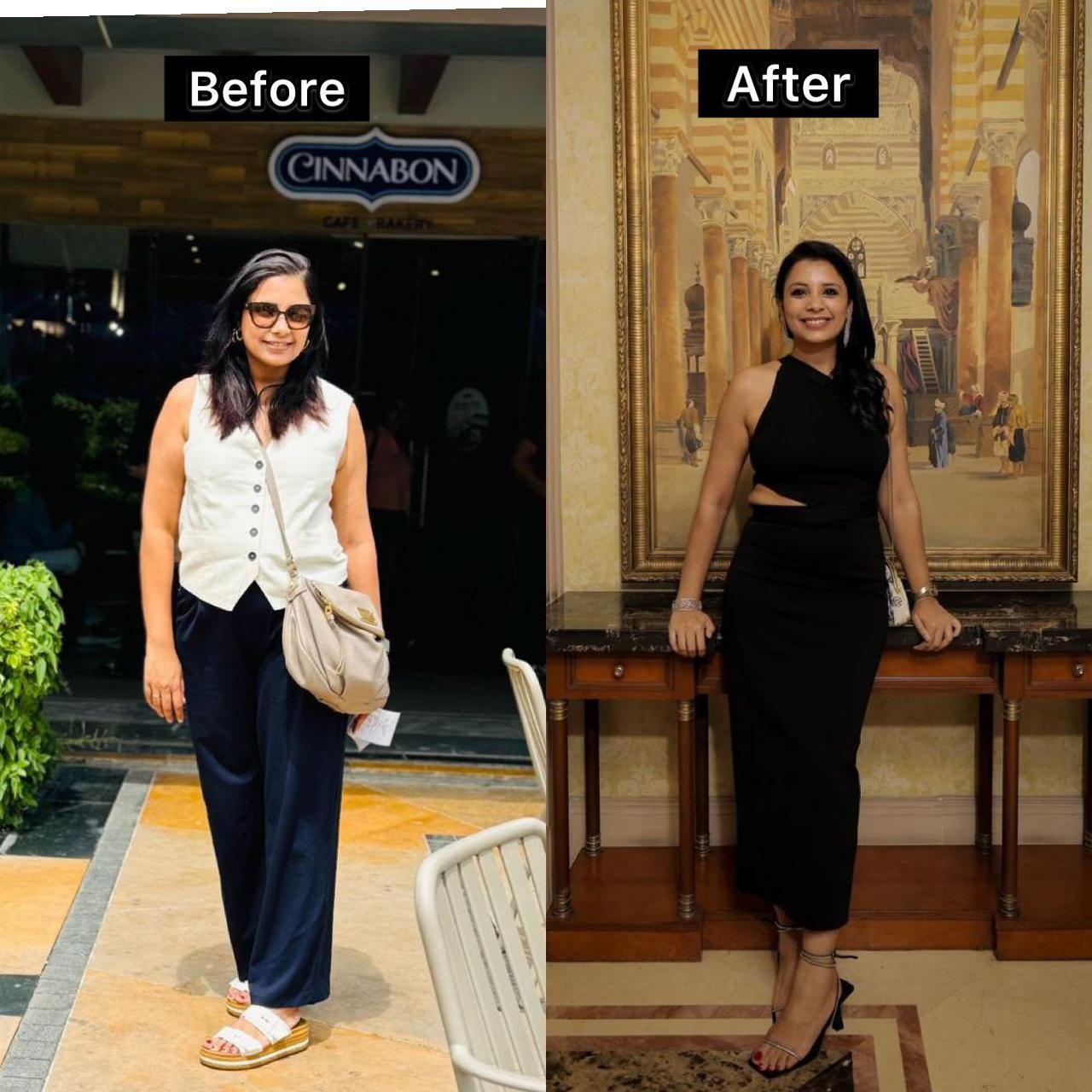 KR Fitness Studio client body transformation result Chandigarh