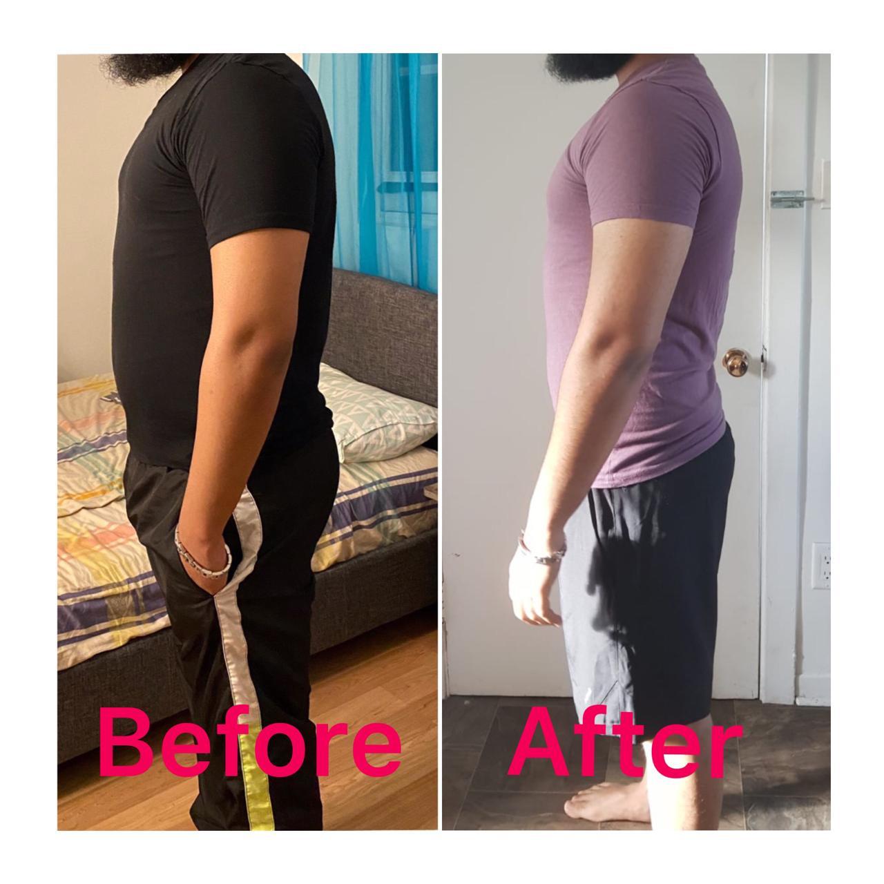 KR Fitness Studio client body transformation result Chandigarh