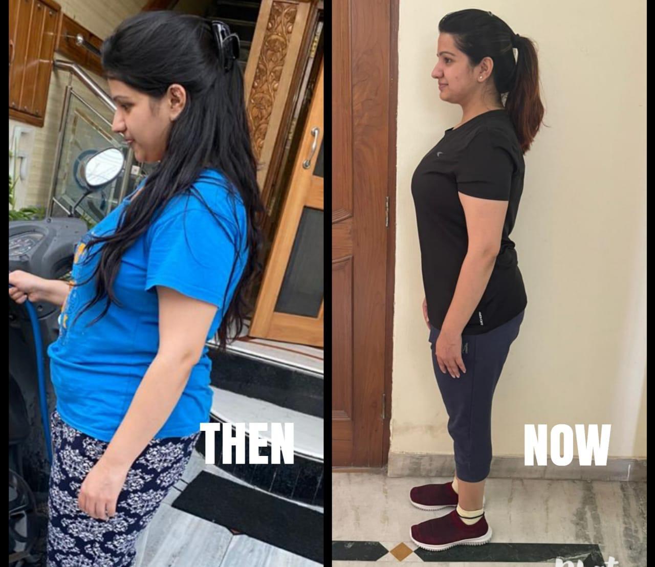 KR Fitness Studio client body transformation result Chandigarh