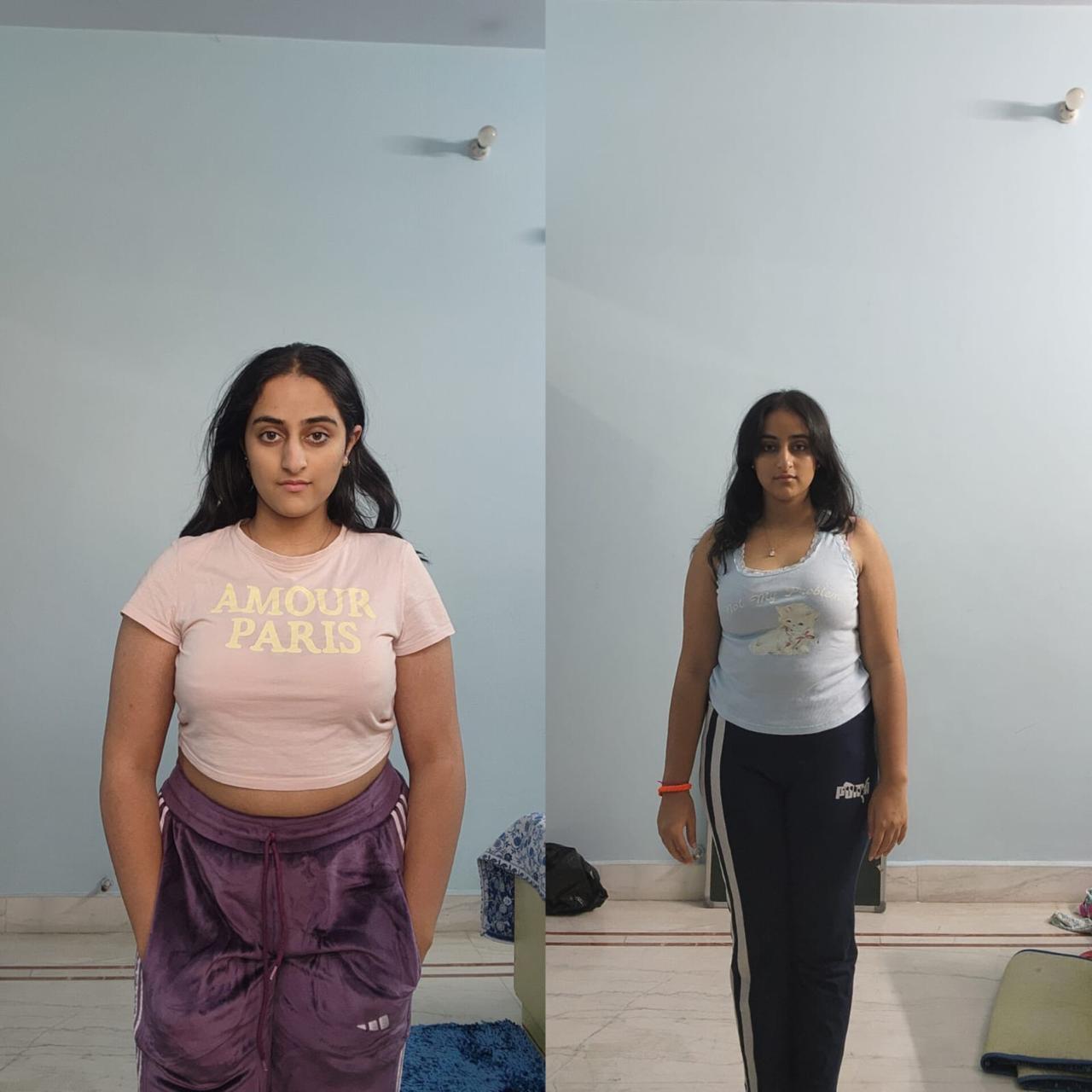 KR Fitness Studio client body transformation result Chandigarh