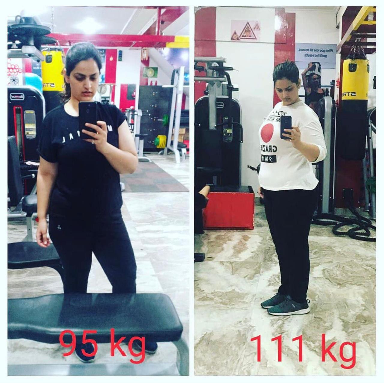 KR Fitness Studio client body transformation result Chandigarh